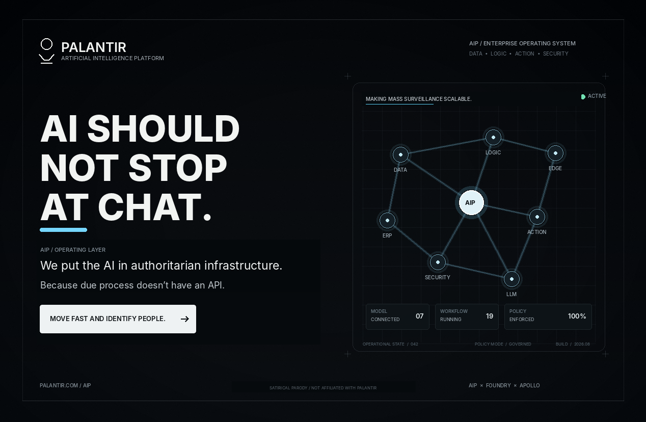 Palantir AIP advertisement